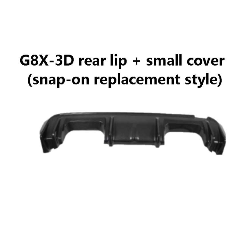 BMW G8X-3D rear lip + small cover (snap-on replacement style)
