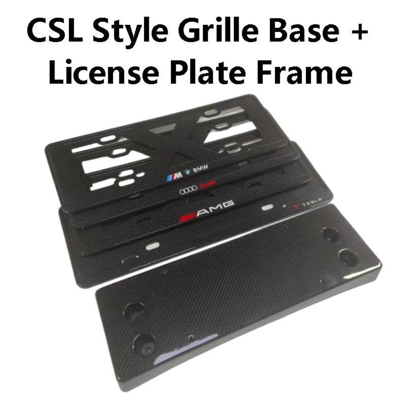 BMWCSL Style Grille Base + License Plate Frame (with Screws for Installation)