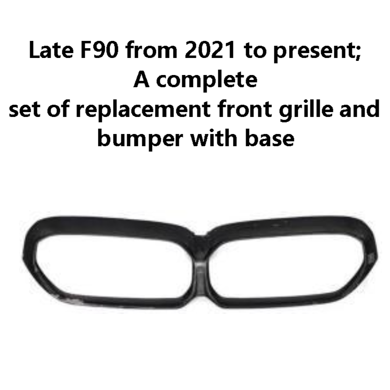 BMWLate F90 from 2021 to present; A complete set of replacement front grille and bumper with base