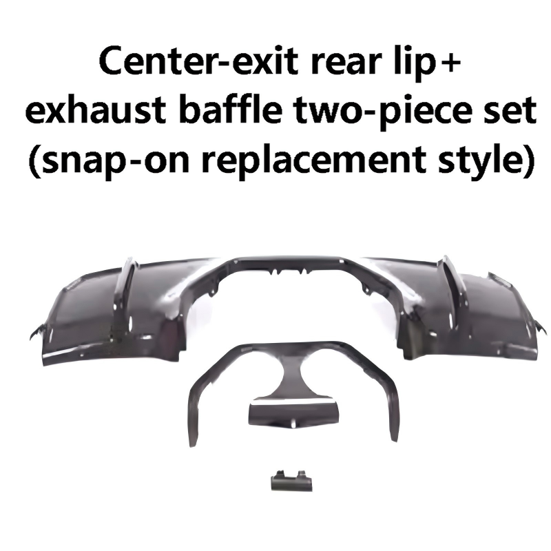 BMW G80/G82 Center-exit rear lip+ exhaust baffle two-piece set (snap-on replacement style)